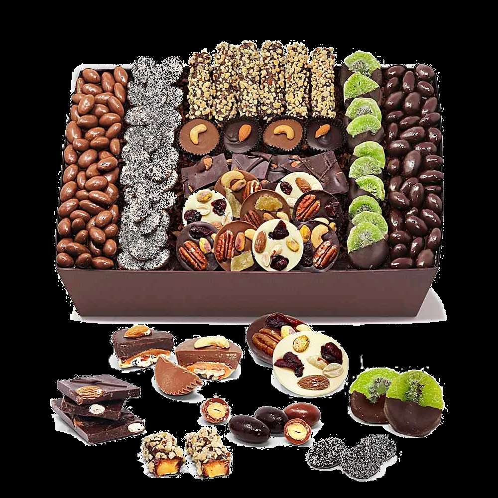 Premium Belgian Chocolate Dipped Fruit & Mandiant Gift Tray
