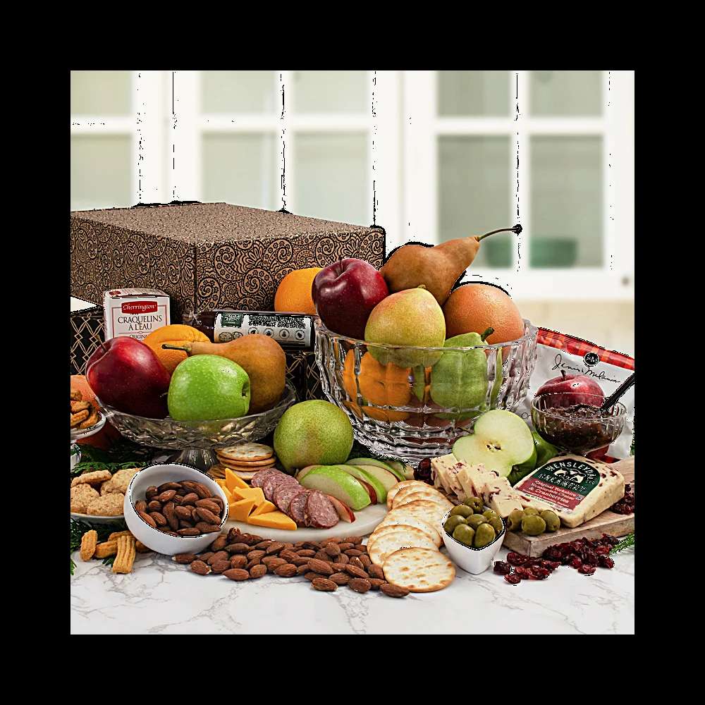 Fruit & Cheese Bonanza Double Decker Gift Box