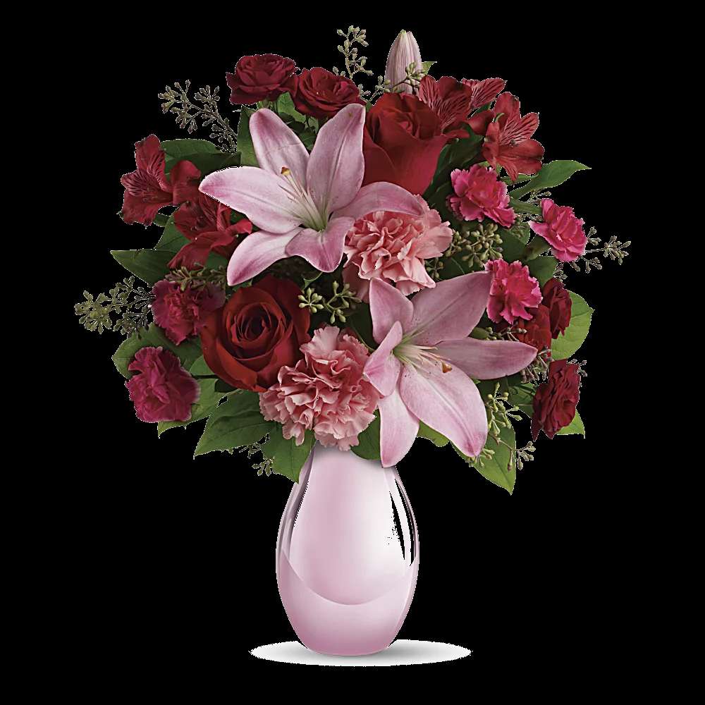 Teleflora's Roses and Pearls Bouquet