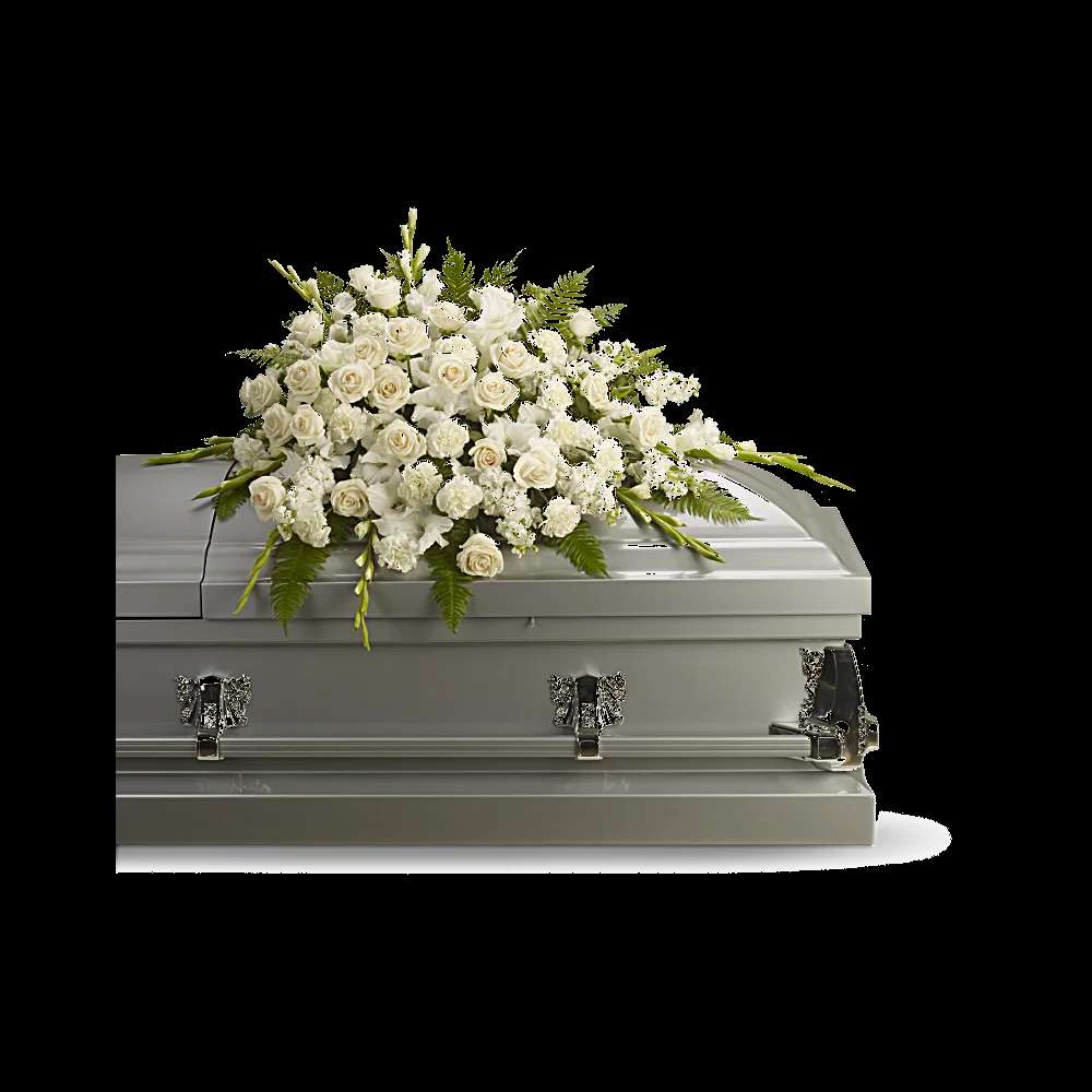 Silken Serenity Casket Spray