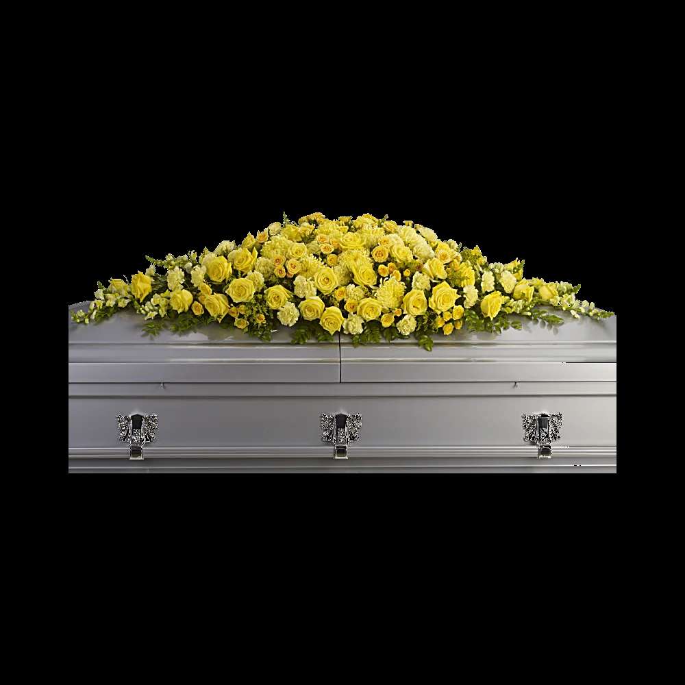 Golden Garden Casket Spray