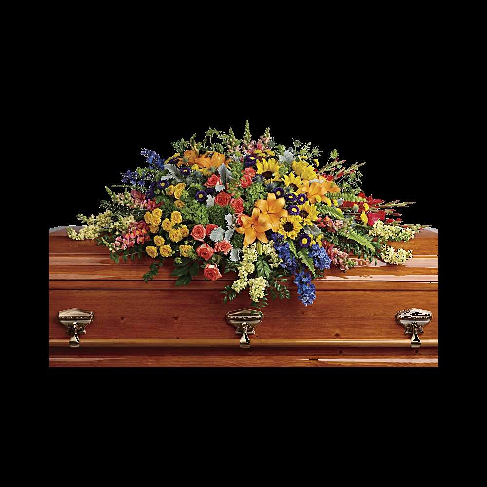 Colorful Reflections Casket Spray