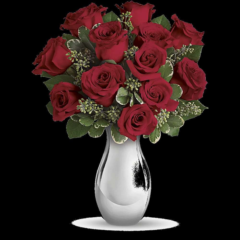 Teleflora's True Romance Bouquet with Red Roses
