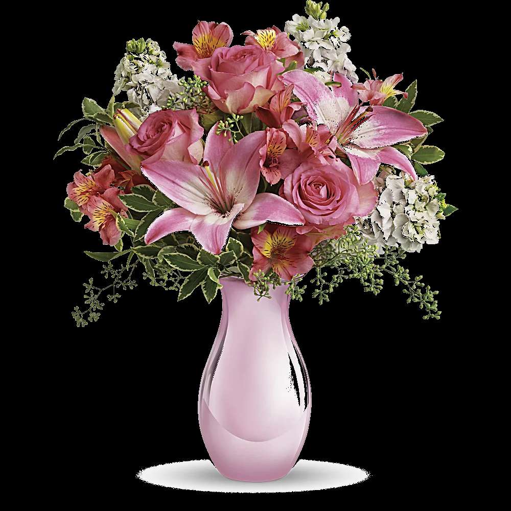 Teleflora's Pink Reflections Bouquet with Roses