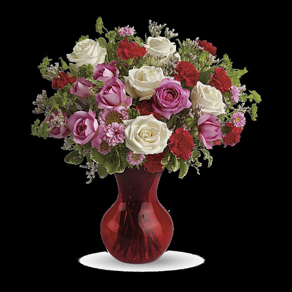 Teleflora's Splendid in Red Bouquet with Roses
