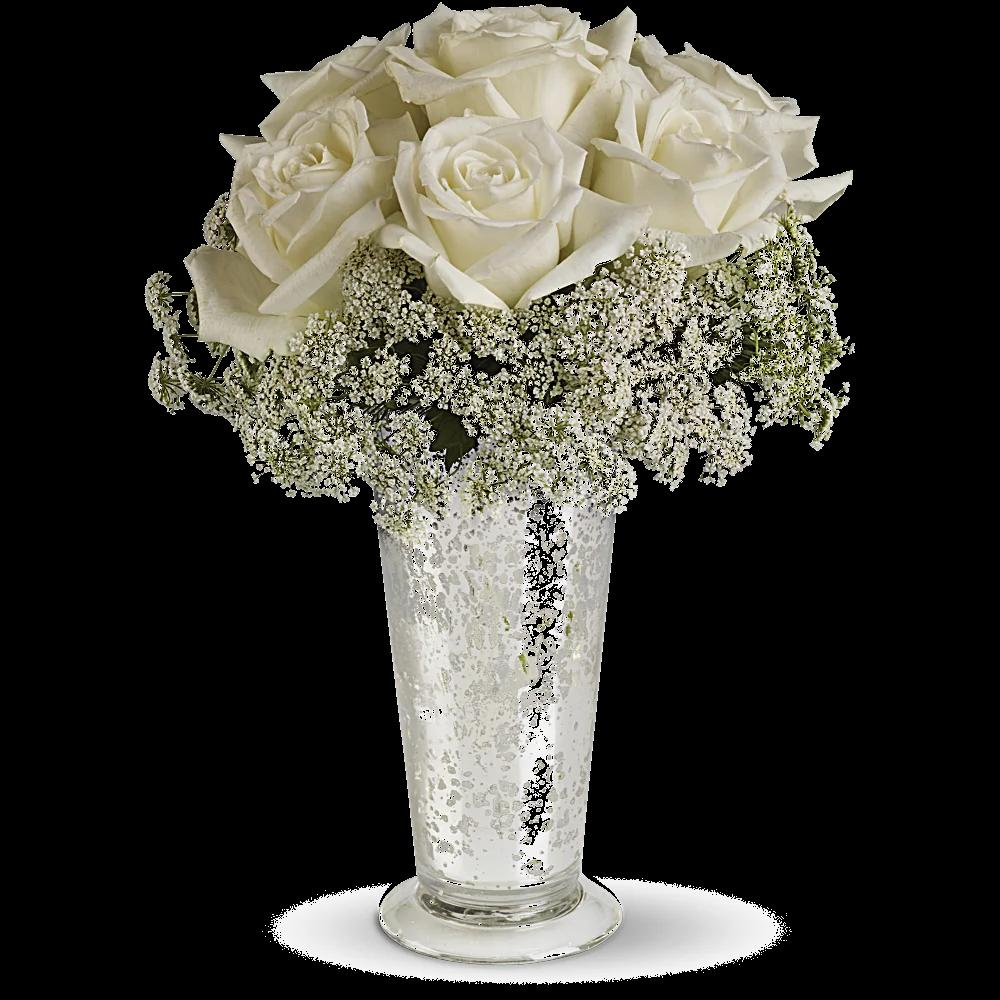 Teleflora's White Lace Centerpiece