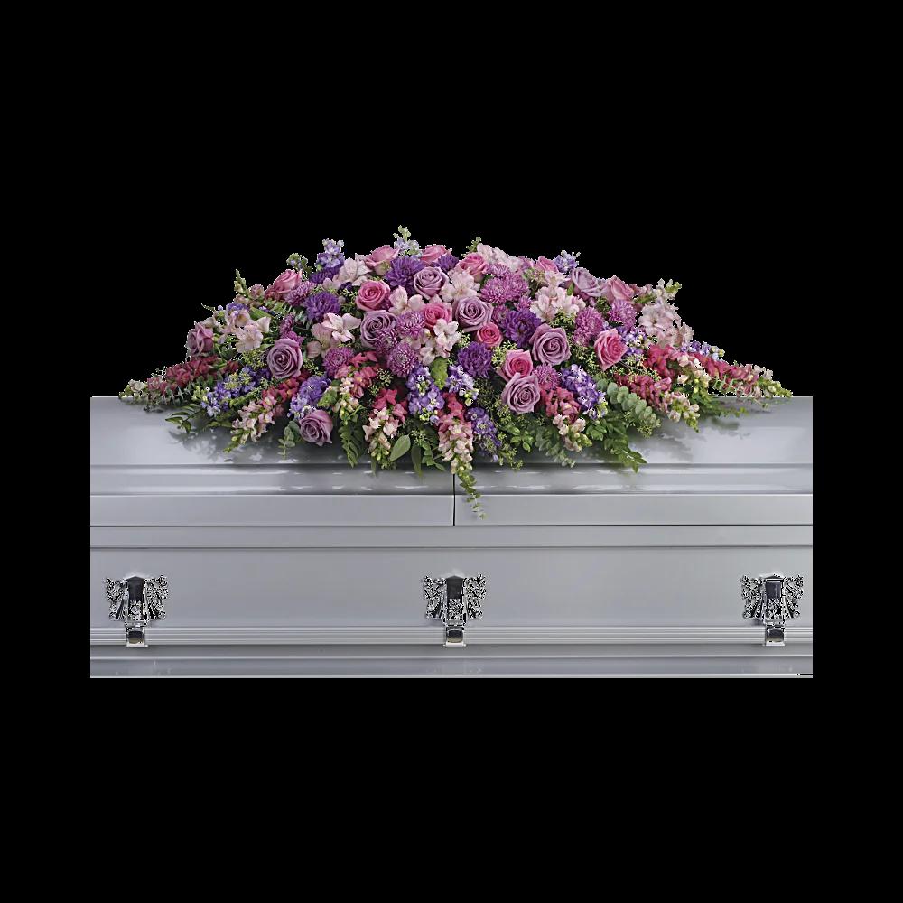 Lavender Tribute Casket Spray