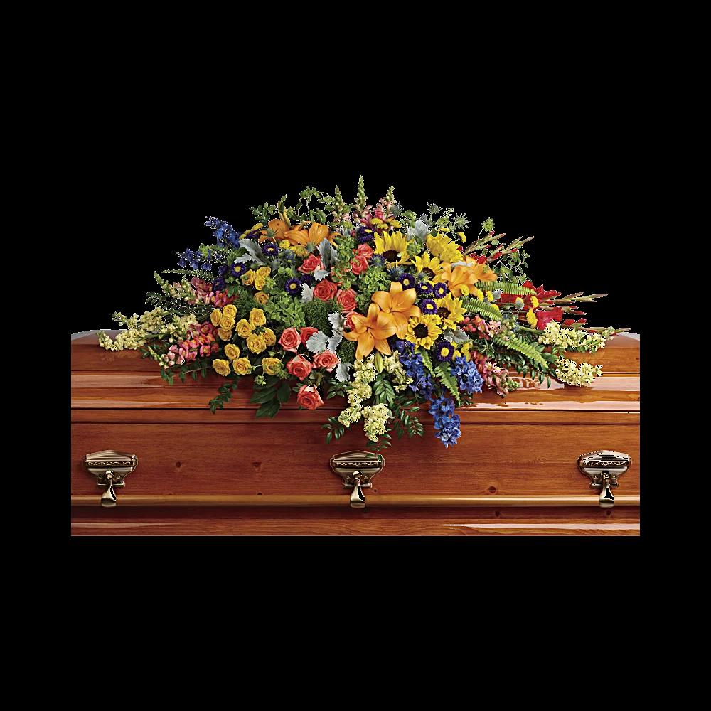 Colorful Reflections Casket Spray