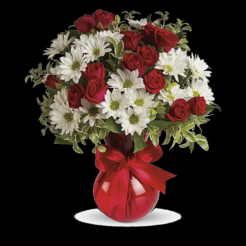 Red, White And You Bouquet by Teleflora