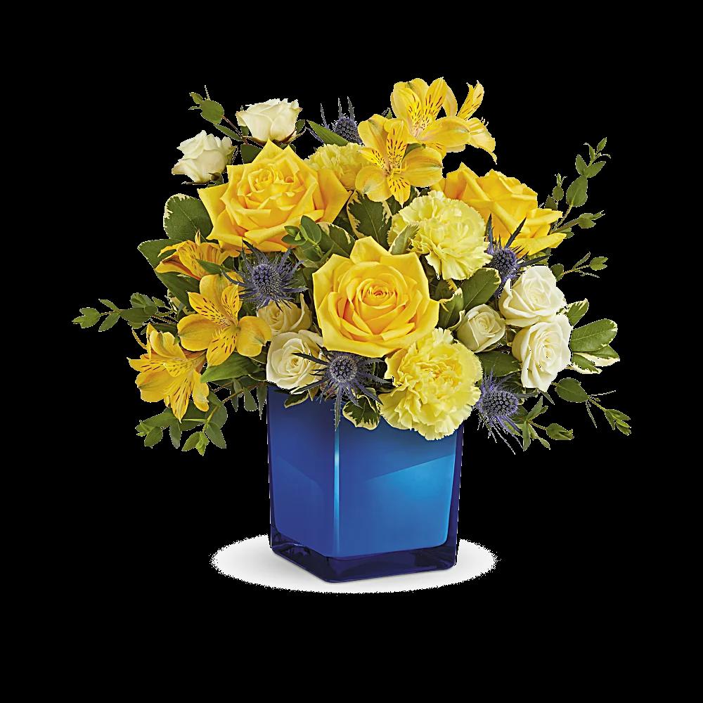 Teleflora's Golden Blue Bouquet